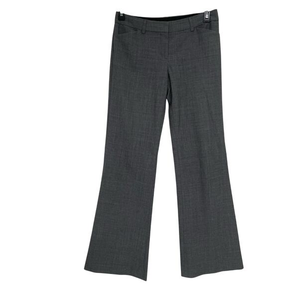 Express Grey Editor Dress Pants Chino’s Wide Leg Low Rise Trousers Womens 6 - Picture 1 of 10